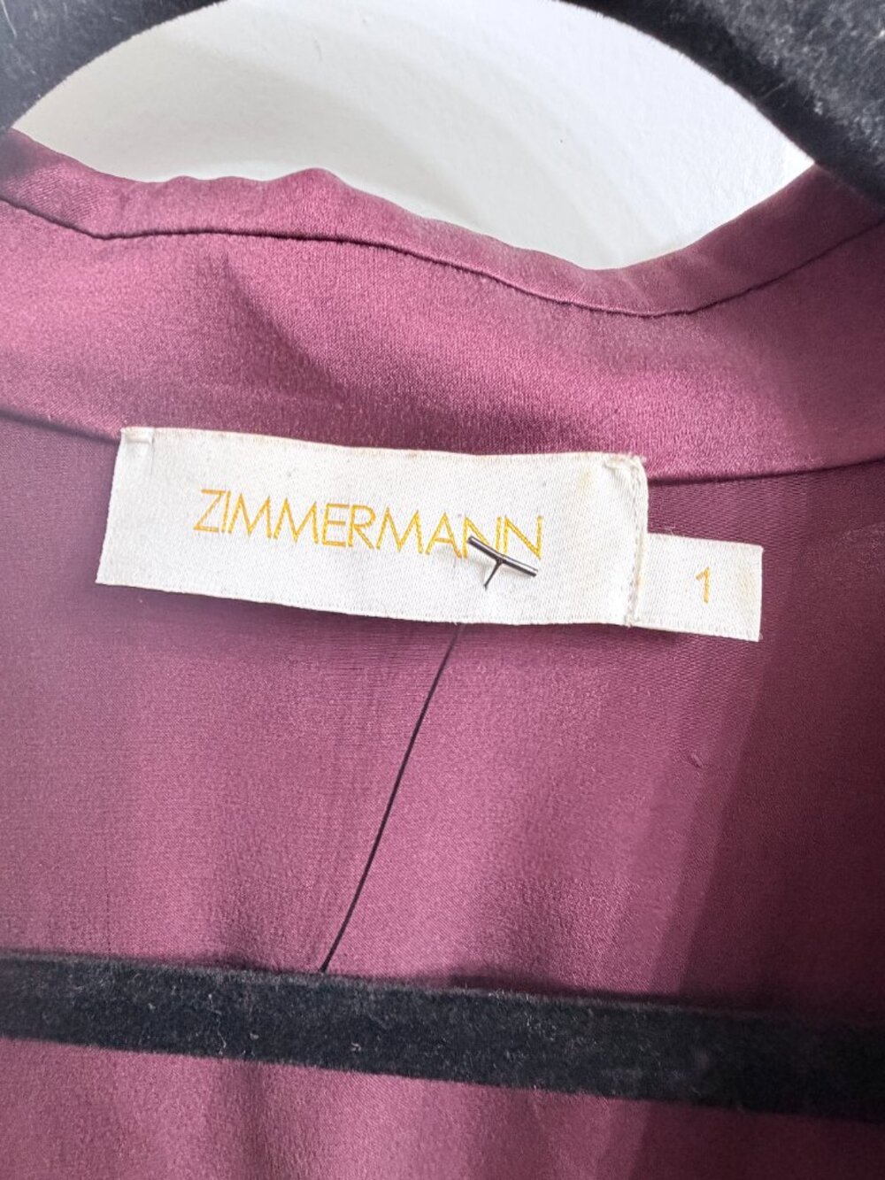 Zimmerman Silk Burgundy Wrap Dress Size 1 - Picture 4 of 4